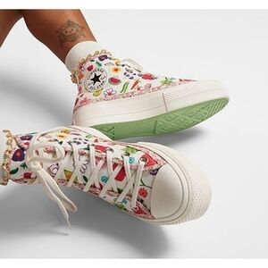 Converse Floral High-Top Sneakers